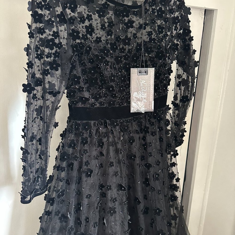 Mac Duggal floral aplique fit flare A line dress NO OFFER CONSIDERED - Picture 5 of 8